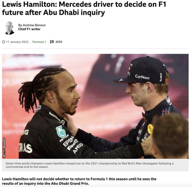 华体会入口-英媒：阿布扎比风波案调查结果将决定汉密尔顿去留